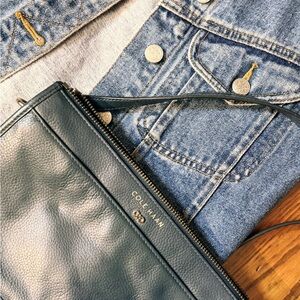 Genuine Leather Cole Haan Crossbody Bag – Slate Blue - Excellent Condition